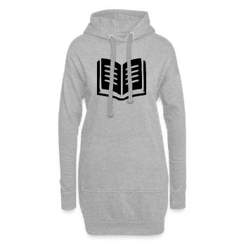 Livres Lecture Livres - Sweat-shirt à capuche long Femme - gris chiné - Devant