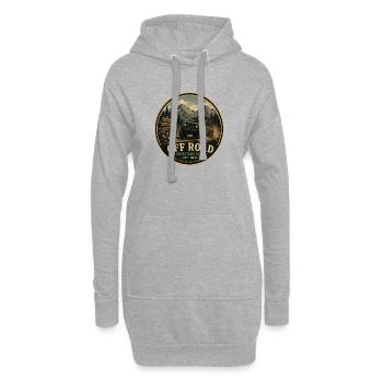 Offroad-Vintage-Abenteuergrafik - Hoodie-Kleid - Grau meliert - Vorne