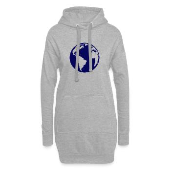 Erde - Hoodie-Kleid - Grau meliert - Vorne