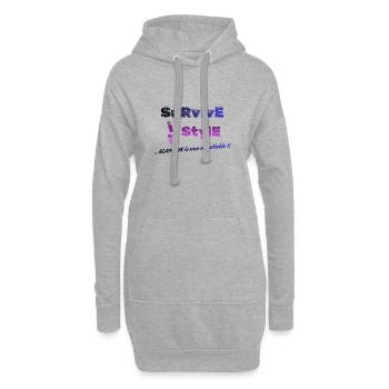 Überleben Sie im Stil | Glamour ist nicht verhandelbar - Hoodie-Kleid - Grau meliert - Vorne