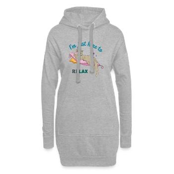 Entspannte Katze  - Hoodie-Kleid - Grau meliert - Vorne