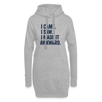 Je suis venu. J’ai vu. J’ai rendu ça gênant - Sweat-shirt à capuche long Femme - gris chiné - Devant