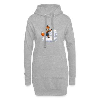 Fuchs Wolkenbildhauer formt weiches Wolkensofa - Hoodie-Kleid - Grau meliert - Vorne