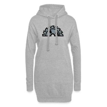 Kreissaegeblatt Halb Logo - Hoodie-Kleid - Grau meliert - Vorne