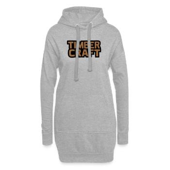 Timber Craft Schriftzug Logo - Hoodie-Kleid - Grau meliert - Vorne