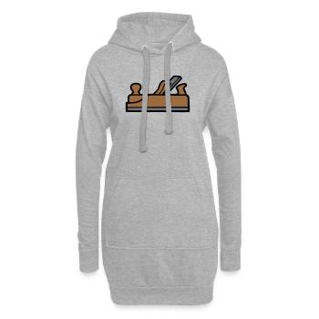 Hobel Tischler Icon - Hoodie-Kleid - Grau meliert - Vorne