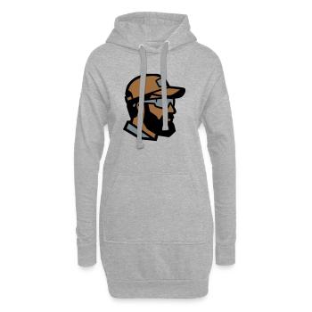 Craftsman Profile Logo - Hoodie Dress - heather grey - Front