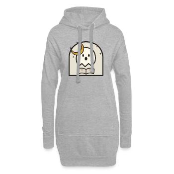 Reading Spirit Under Moonlight - Hoodie Dress - heather grey - Front