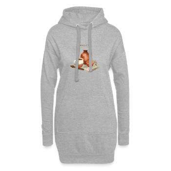 Club de poterie Töpfern Keramik Cozy - Sweat-shirt à capuche long Femme - gris chiné - Devant