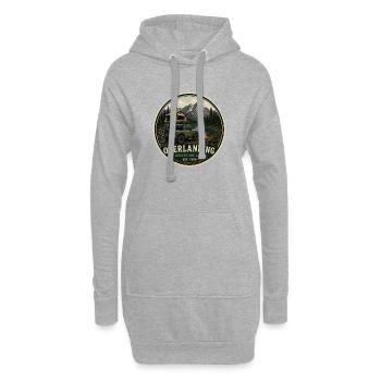 Overlanding Vintage Adventure Graphic - Hoodie Dress - heather grey - Front