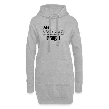 Wiener können auch ohne Grund grantig sein - Hoodie-Kleid - Grau meliert - Vorne