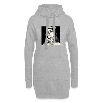 Königin der Nächte Tattoo - Hoodie-Kleid - Grau meliert - Vorne