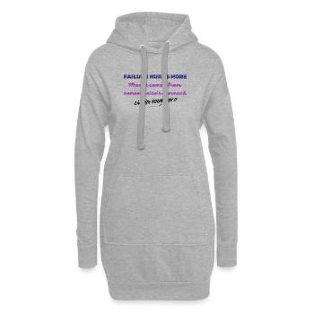 Scheitern tut mehr weh - Hoodie-Kleid - Grau meliert - Vorne