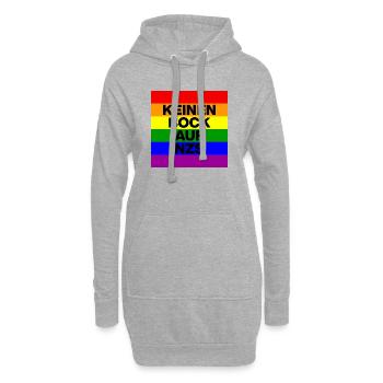 KEINEN BOCK AUF NZS, NO NZS, NO AFD, PRIDE, LGBTQ - Hoodie-Kleid - Grau meliert - Vorne