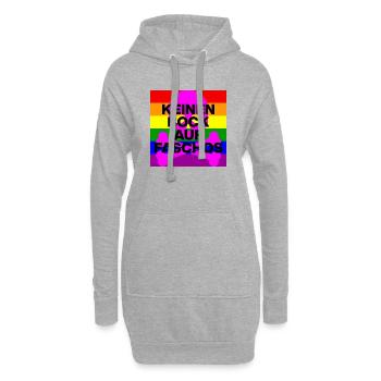 KEINEN BOCK AUF FASCHOS, NO NZS, NO AFD, PINK - Hoodie-Kleid - Grau meliert - Vorne