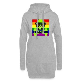 KEINEN BOCK AUF FASCHOS, NO NZS, NO AFD, GRÜN - Hoodie-Kleid - Grau meliert - Vorne