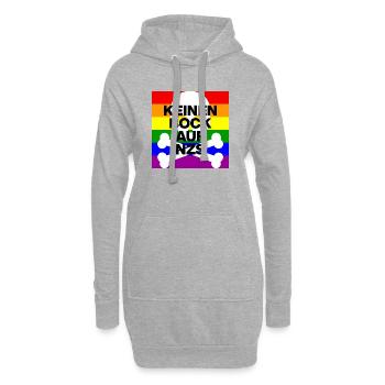 KEINEN BOCK AUF NZS, NO NZS, NO AFD, SKULL WEISS - Hoodie-Kleid - Grau meliert - Vorne