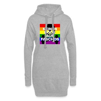 KEINEN BOCK AUF NZS, NO NZS, NO AFD, SKULL SCHWARZ - Hoodie-Kleid - Grau meliert - Vorne