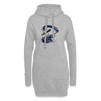 Nuit Cosmique et Télescope - Sweat-shirt à capuche long Femme - gris chiné - Devant