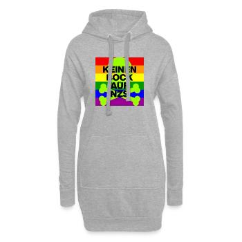 KEINEN BOCK AUF NZS, NO NZS, NO AFD, SKULL GRÜN - Hoodie-Kleid - Grau meliert - Vorne