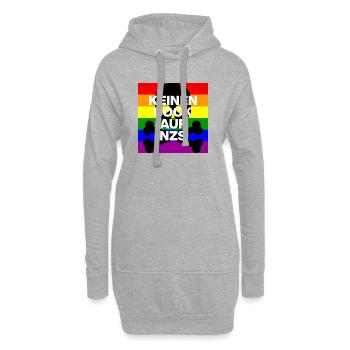 KEINEN BOCK AUF FASCHOS, NO NZS, NO AFD SCHWARZ - Hoodie-Kleid - Grau meliert - Vorne