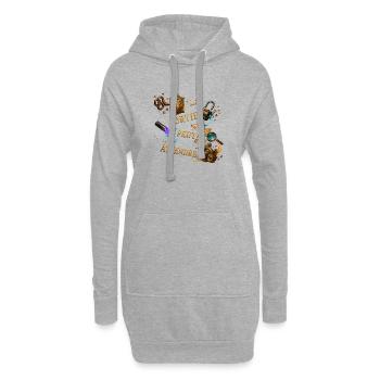 Sortie peut attendre – Steampunk mystique - Sweat-shirt à capuche long Femme - gris chiné - Devant