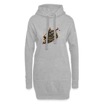 Je Pense En Diagonale - Sweat-shirt à capuche long Femme - gris chiné - Devant