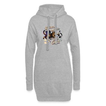 Réunion annulée par le chat - Sweat-shirt à capuche long Femme - gris chiné - Devant