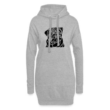 Black Dog - Hoodie-Kleid - Grau meliert - Vorne