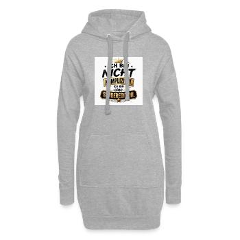 Ich bin nicht kompliziert, ich bin eine Sonderedit - Hoodie-Kleid - Grau meliert - Vorne