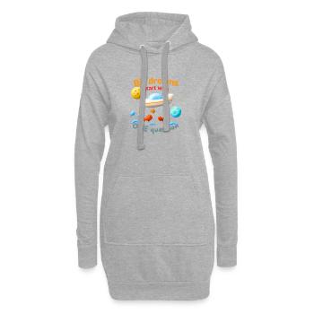 Big dreams start with ONE question - Hoodie-Kleid - Grau meliert - Vorne