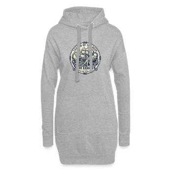Vintage Kraken Sea Monster Emblem Maritime Ship - Hoodie Dress - heather grey - Front
