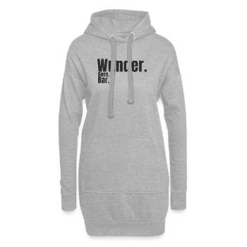Wunder. Gern. Bar. – Humorvolles Typografie Design - Hoodie-Kleid - Grau meliert - Vorne