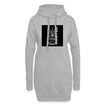 Le trône du souverain déchu - Sweat-shirt à capuche long Femme - gris chiné - Devant