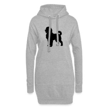 Labradoodle - Hoodie-Kleid - Grau meliert - Vorne