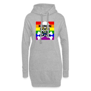 KEINEN BOCK AUF NAZIS, NO NZS, NO AFD, SKULL WEISS - Hoodie-Kleid - Grau meliert - Vorne