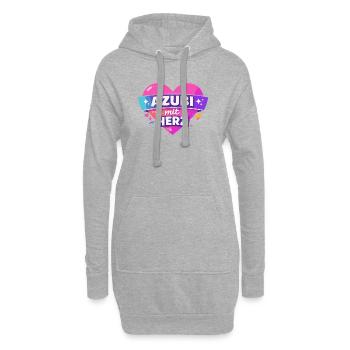 Azubi mit ganz viel Herz - Hoodie-Kleid - Grau meliert - Vorne