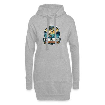 Angelmodus – Bitte nicht stören Angler - Hoodie-Kleid - Grau meliert - Vorne