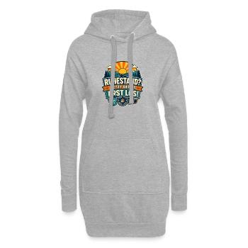 Ruhestand – Jetzt geht’s erst los Abenteuer - Hoodie-Kleid - Grau meliert - Vorne