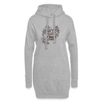 Quand la main verte - Jardinage & Magie - Sweat-shirt à capuche long Femme - gris chiné - Devant