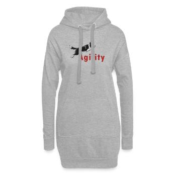 Agility logo "Jumping" - Hoodie Dress - heather grey - Front