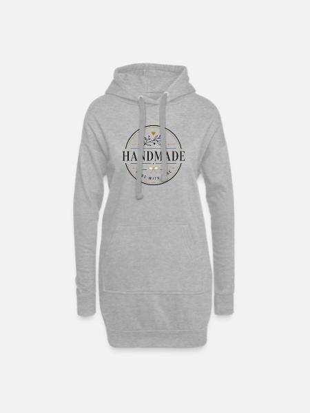 Handmade - Hoodie-Kleid - Grau meliert