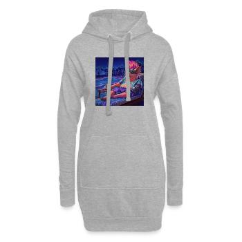 Cyberpig - Hoodie-Kleid - Grau meliert - Vorne
