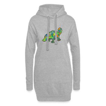 Mosaic Platypus Rainbow Style - Hoodie Dress - heather grey - Front