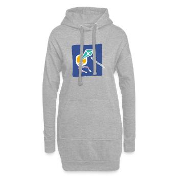 Kite in the Sky – Minimalist Art - Hoodie Dress - heather grey - Front
