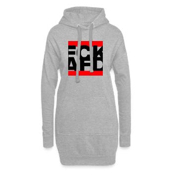 FCK AFD, NIE WIEDER IST JETZT, NO NZS, NO AFD - Hoodie-Kleid - Grau meliert - Vorne