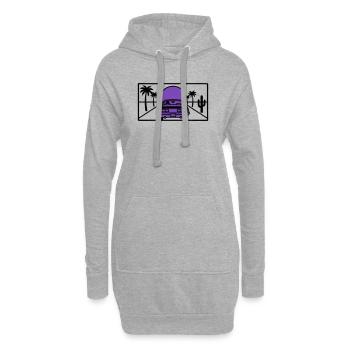 Night Driving Highway Graphic - Hoodie Dress - heather grey - Front