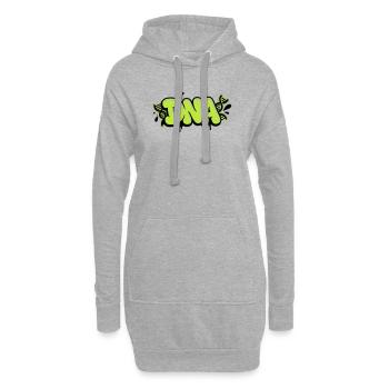 DNA Lettering Graffiti - Hoodie Dress - heather grey - Front