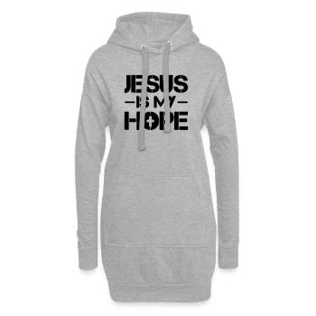 Jesus is my Hope - Hoodie Dress - heather grey - Front