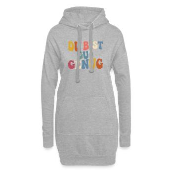 Du Bist Gut Genug Meme Quote Retro Groovy - Hoodie-Kleid - Grau meliert - Vorne